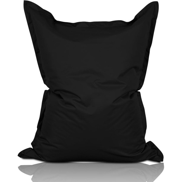 Pouf géant de Intérieur et extérieur XXL avec housse lavable 140cm x 180cm | Noir