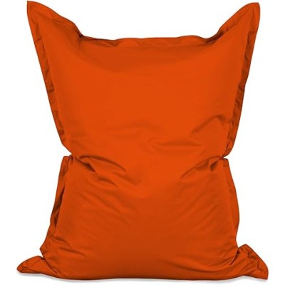 Pouf géant orange MODESSE dans un salon moderne