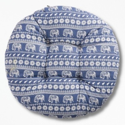 Coussin de Sol Rond Motif Éléphants