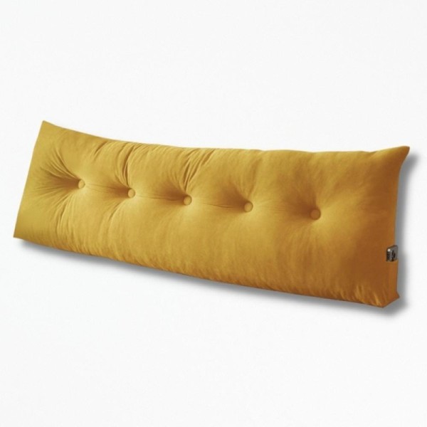 Coussin Triangulaire Tête de Lit BedHeadRest - 100x40x12cm / Moutarde