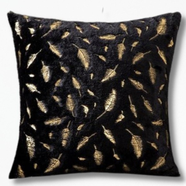 Coussin Décoratif pour LitSnowFlake - 45 x 45 cm / Noir