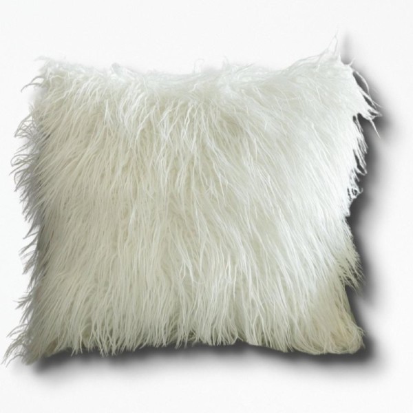 Coussin de Décoration en Fausse FourrureFuzzyPillow - 45x45 cm / Blanc