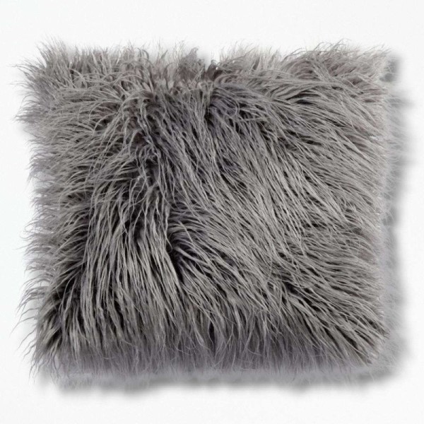 Coussin de Décoration en Fausse FourrureFuzzyPillow - 45x45 cm / Gris