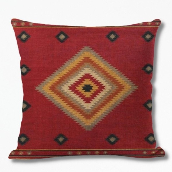 Coussin Bohème Rouge BohoBloom - 45 x 45 cm / 3