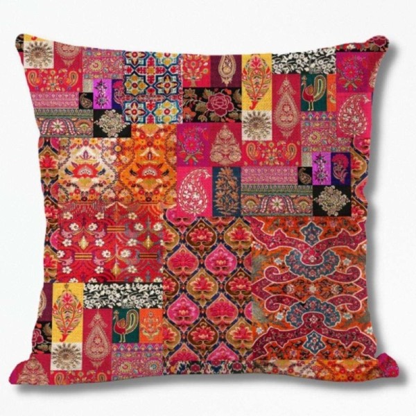 Coussin Bohème Rouge BohoBloom - 45 x 45 cm / 5