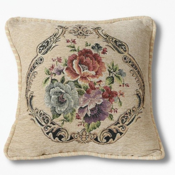 Coussin FleurFlora - 45 x 45 cm / Beige