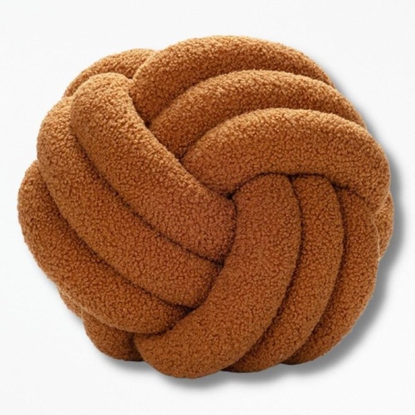 Coussin NœudDéco-Cushion - 20 cm / Marron