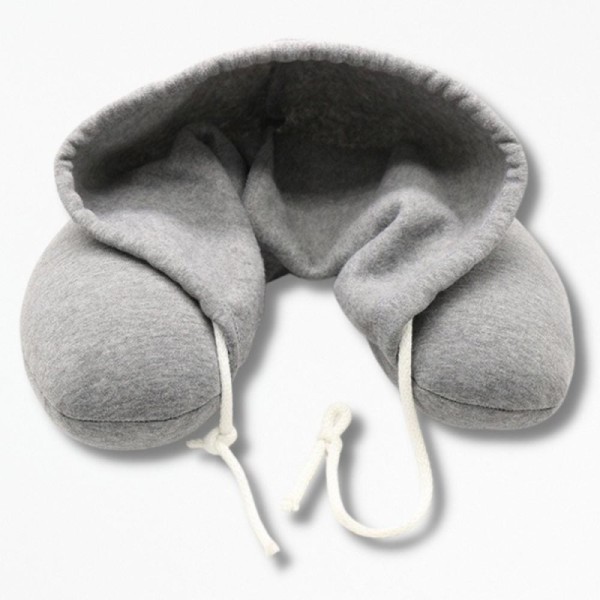 Coussin De Voyage À CapucheTravelHoodie - 28x15x11 cm / Gris