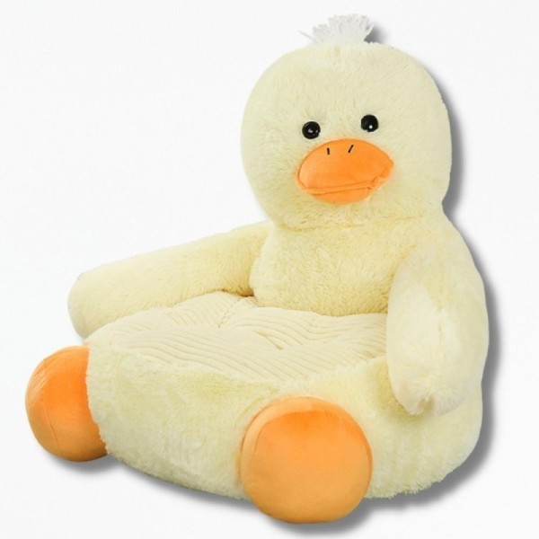 Coussin Forme Animaux pour Enfant Peluche Junior - 50x50x45 cm / Canard