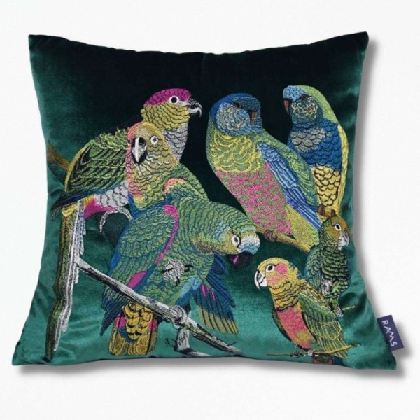 Coussin BrodéHouseHaven - 30 x 50 cm / Vert