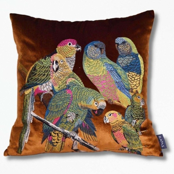 Coussin BrodéHouseHaven - 30 x 50 cm / Marron