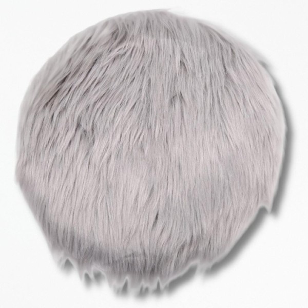 Coussin de Chaise en Fausse Fourrure Fur Frenzy - 30 x 30 cm / Gris