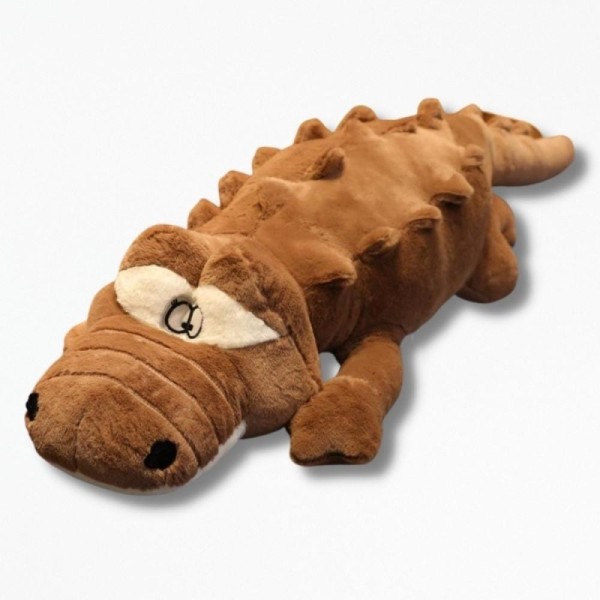 Coussins de Décoration en Peluche Croco Cushion - 100 cm / Maron