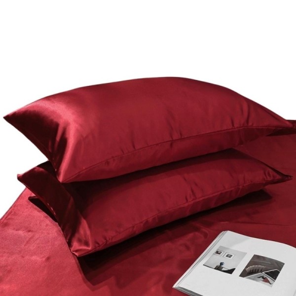 Housse De Coussin En Satin Pour CheveuxSilkWrap - 48x74 cm / Rouge