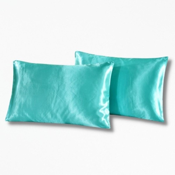 Housse De Coussin En SatinSatin Dreams - 51 x 76 cm / Bleu