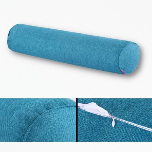 Coussin Long pour LitBedBolster - 15 x 40 cm / Bleu Canard