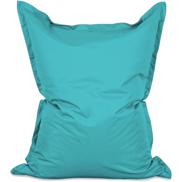 Pouf géant de Intérieur et extérieur XXL avec housse lavable 140cm x 180cm |Aigue-marine